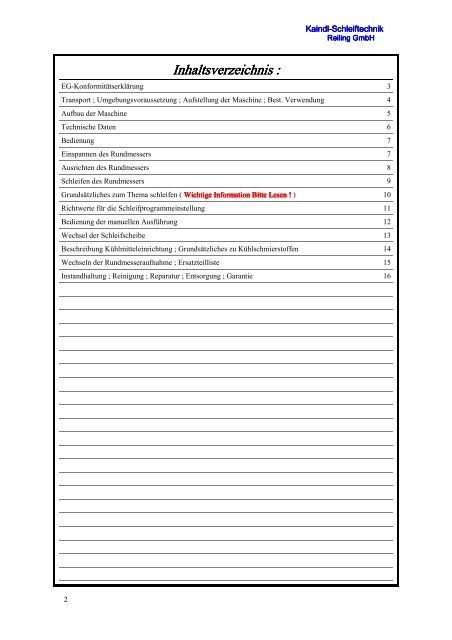 RMS manuell Bedienungsanleitung - Kaindl Schleiftechnik Reiling ...