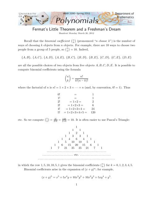Fermat's Little Theorem and a Freshman's Dream