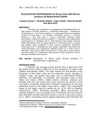 Allelopathic suppression of Avena fatua and Rumex dentatus in ...