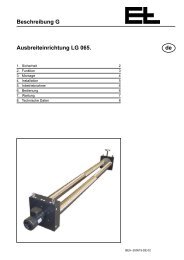 Ausbreiteinrichtung LG 065. de Beschreibung G - Erhardt+Leimer