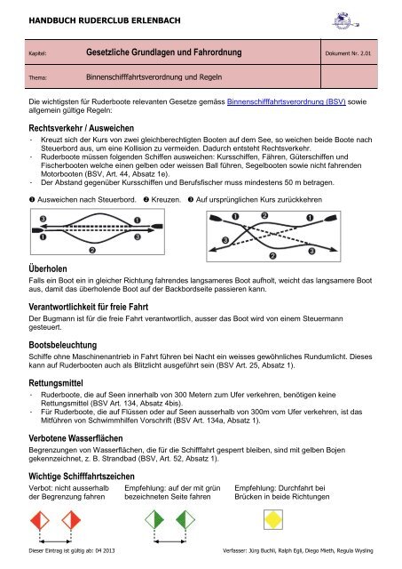 HANDBUCH RUDERCLUB ERLENBACH - beim Ruderclub ...