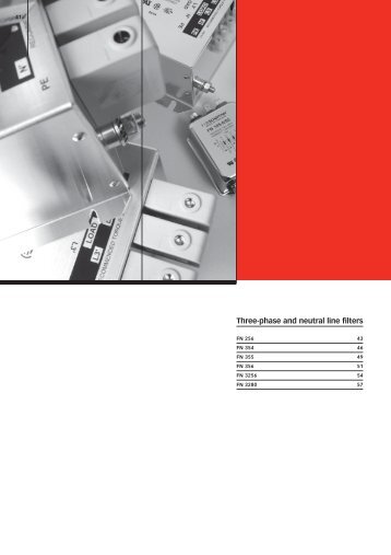 Three-phase and neutral line filters