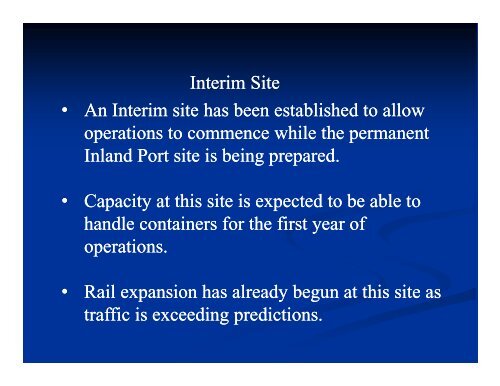 Cordele Inland Port - the GDOT