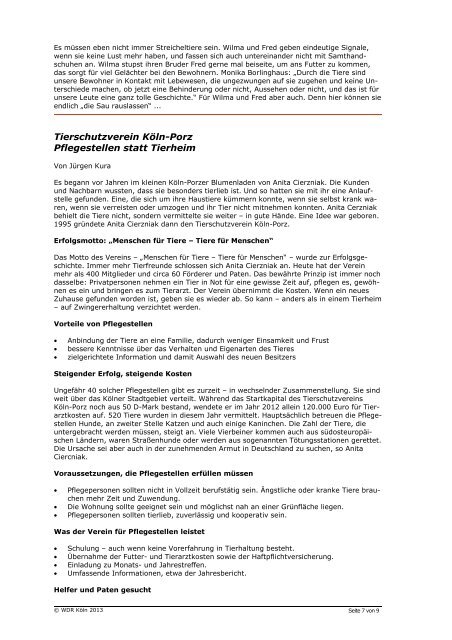 PDF zur Sendung vom 15. Dezember 2013 - WDR