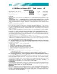 COBAS AmpliScreen HIV-1 Test, version 1.5 - Roche diagnostics