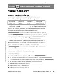 Nuclear Chemistry