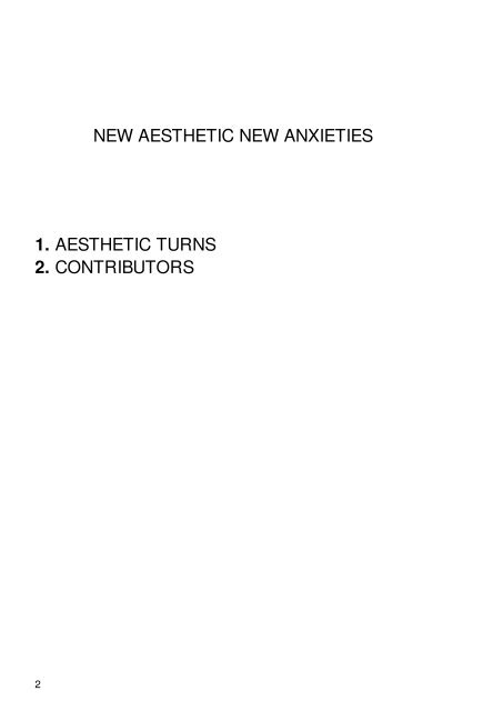 New Aesthetic New Anxieties - Institute for the Unstable Media