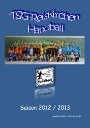 Saisonheft 2012/2013 - TSG Reiskirchen Handball