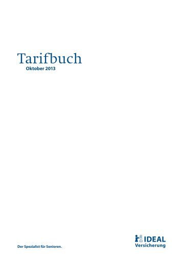 Tarif buch - IDEAL Versicherung
