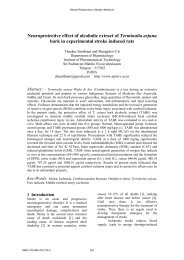 Neuroprotective effect of alcoholic extract of Terminalia ... - Wseas.us