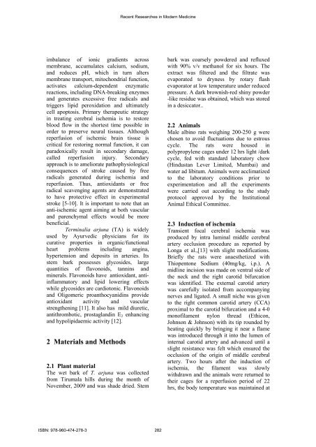 Neuroprotective effect of alcoholic extract of Terminalia ... - Wseas.us