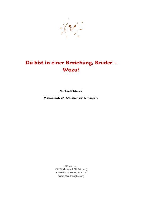 Du bist in einer Beziehung, Bruder – Wozu? - psychosophie.org