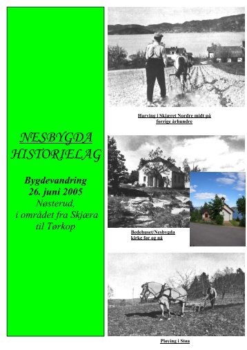 Hefte fra Vandring Nøsterud nedre i 2005 - Nesbygda Historielag