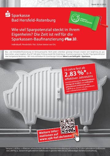 Baufinanzierung Plus 10 - Sparkasse Bad Hersfeld-Rotenburg