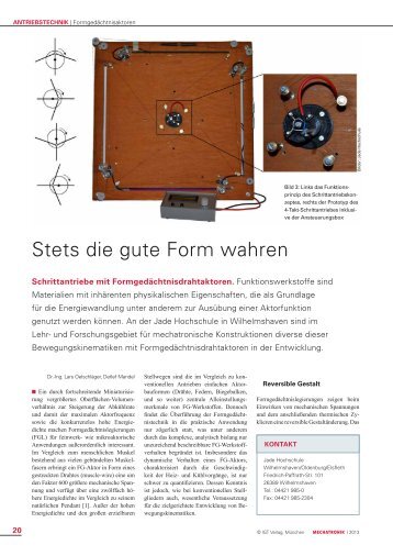 Schrittantriebe mit Formgedaechtnis (pdf, 454 KB) - Mechatronik.info