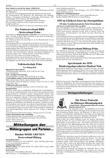 Ausgabe 21 - Verbandsgemeinde Arzfeld