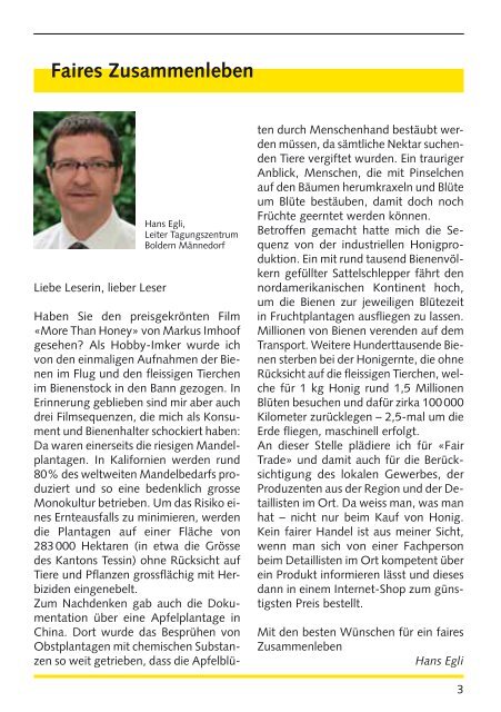 Die Zeitschrift für Männedorf Die Zeitschrift für Männedorf