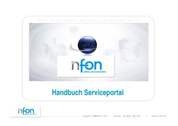 Handbuch Serviceportal - Nfon, die