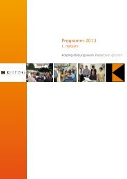 Programm 2013 - Kolping-Bildungswerk Paderborn gGmbH ...