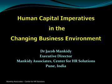 Human Capital Imperatives in the Changing Business Enviroment