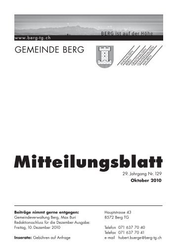 Mitteilungsblatt - Gemeinde Berg