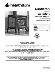 Manchester 8360 Manual - Hearthstone Stoves