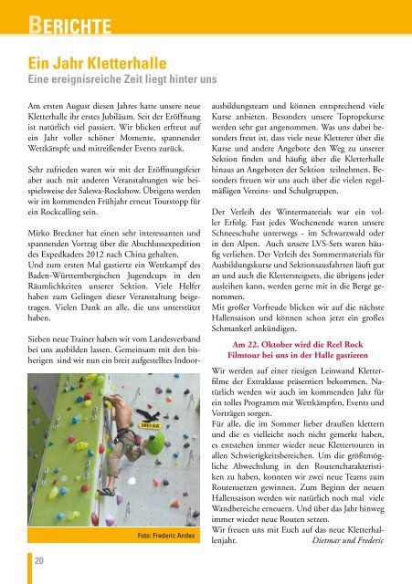 4. Quartal 2013 - Deutscher Alpenverein Sektion Freiburg im Breisgau