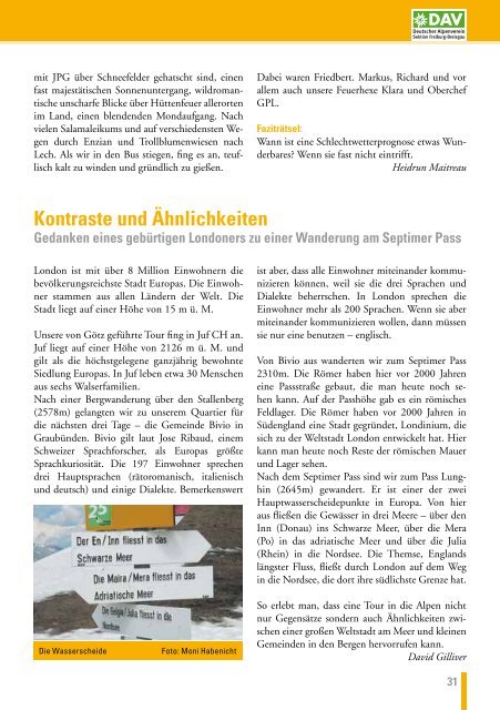 4. Quartal 2013 - Deutscher Alpenverein Sektion Freiburg im Breisgau