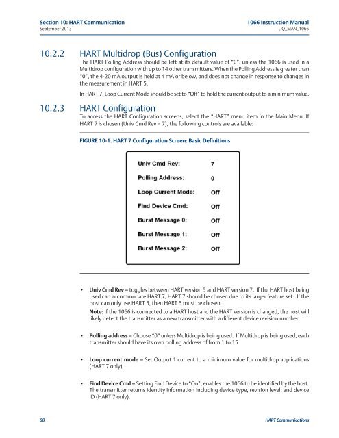 1066 Liquid Analytical Transmitter - Emerson Process Management