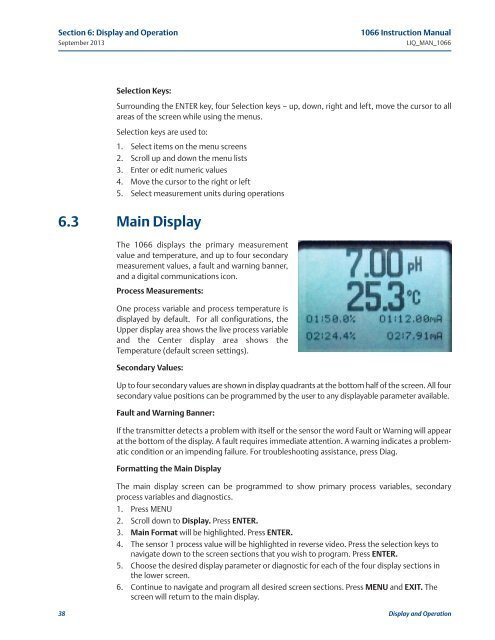 1066 Liquid Analytical Transmitter - Emerson Process Management