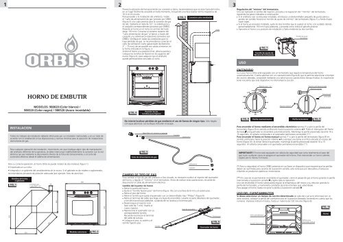 COCINA ORBIS HORNO A GAS 538BC2M PLANA 50CM OUTLET | Brandimia