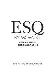 ESQ ANA-DIGI CHRONOGRAPHS OPERATING ... - Movado