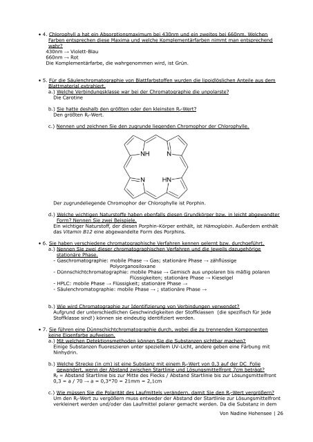 Fragenausarbeitung des Chemischen Praktikums - Welli-Net