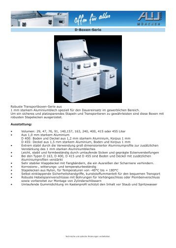 Alutec D-Serie - alu-boxen.com