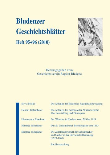 Bludenzer Geschichtsblätter 95+96 (2010) - Vorarlberg