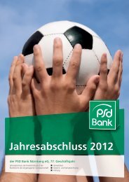 Jahresabschluss 2012 der PSD Bank Nürnberg eG