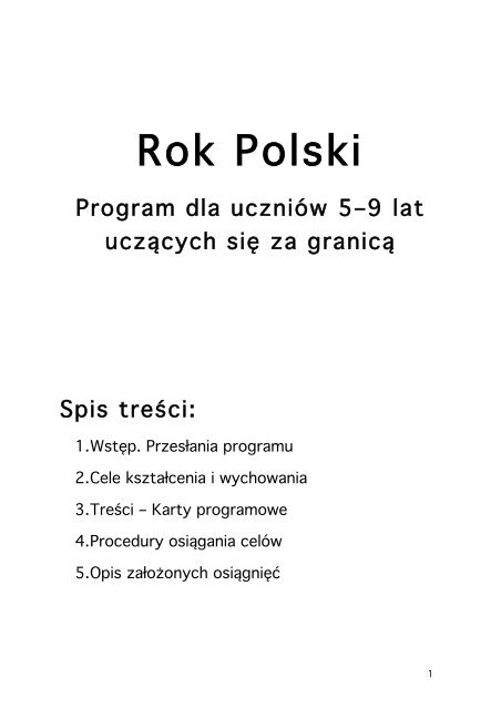 X wersja Poloniuszki Rok Polski OSTATECZNA.po ... - Polska Szkola