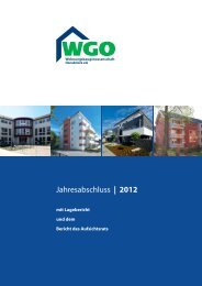 Geschäftsbericht 2012 - Wohnungsbaugenossenschaft Osnabrück eG