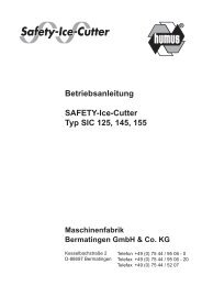 Betriebsanleitung SAFETY-Ice-Cutter Typ SIC 125, 145, 155 ...
