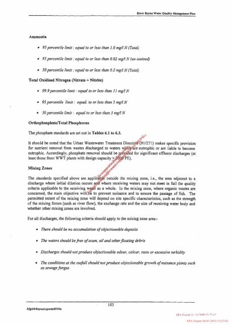 River Boyne Water Quality Management Plan - EPA