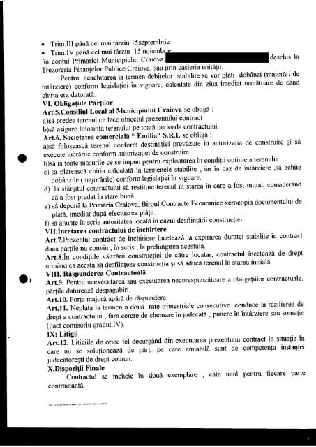 Proiect de hotărâre privind prelungirea duratei ... - Primaria Craiova