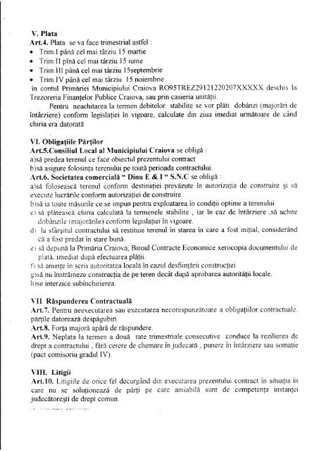 Proiect de hotărâre privind prelungirea duratei ... - Primaria Craiova