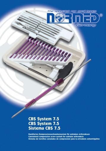 Tornillos CBS 7.5 - Oseocare SL