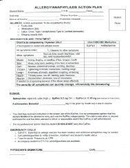 Allergy/Anaphylaxis Form