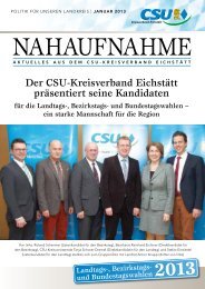 Der CSU-Kreisverband Eichstätt präsentiert seine Kandidaten