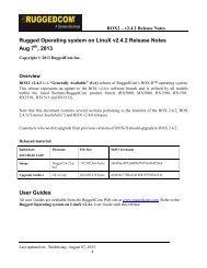 Rugged Operating system on LinuX v2.4.2 Release ... - RuggedCom