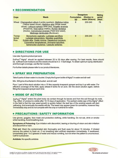 DuPont™ Algrip® (PDF)