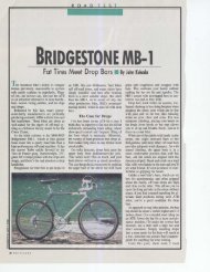 BRIDGESTONE MB-1 - Sheldon Brown