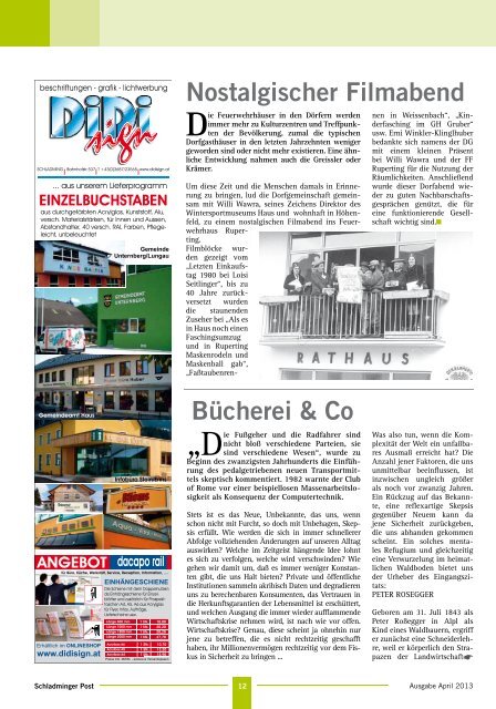 April 2013 - Website besuchen