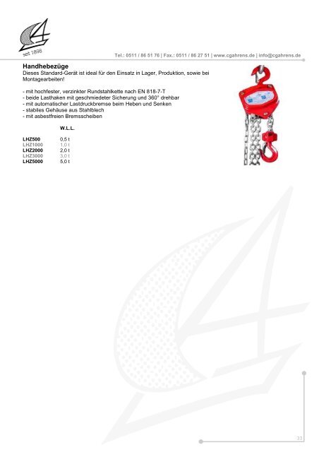 Ketten und Anschlagmittel - CGA